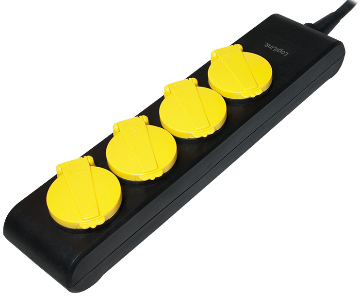 LogiLink Outdoor-Steckdosenleiste, 4-fach, schwarz, IP44 LogiLink Outdoor-Steckdosenleiste, 4-fach, schwarz, IP44 von Logilink