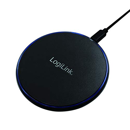 LogiLink PA0178 Qi (Induktive Energieübertragung) Kabelloses Tischladegerät mit Fast Wireless Charging/ Quick Charge, 10W von Logilink