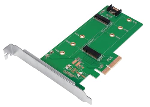 LogiLink PC0083 - Dual M.2 (NGFF) PCIe SATA SSD zu SATA (SATA III 6Gbps) und PCIe (PCIe 3.0 x4) Adapter von Logilink