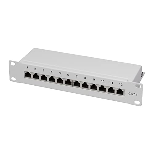 LogiLink Patch Panel 10" CAT6 12port vollgeschirmt grau von Logilink