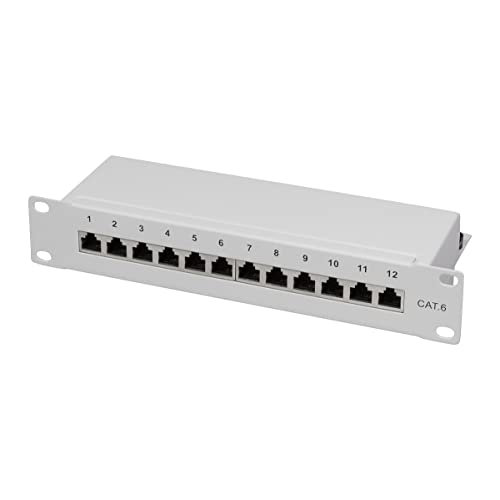 LogiLink Patch Panel 10" CAT6 12port vollgeschirmt grau LogiLink Patch Panel 10" CAT6 12port vollgeschirmt grau von Logilink