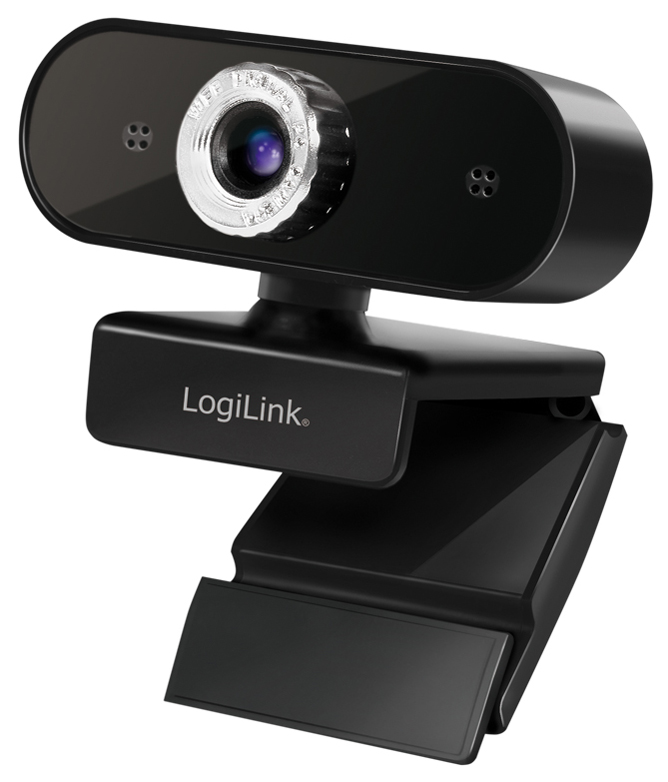 LogiLink Pro Full-HD-USB-Webcam mit Mikrofon, schwarz von Logilink