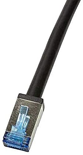 LogiLink Professional - Outdoor Patchkabel Cat.6A, S/FTP, PVC+PE, schwarz, 0,5m von Logilink