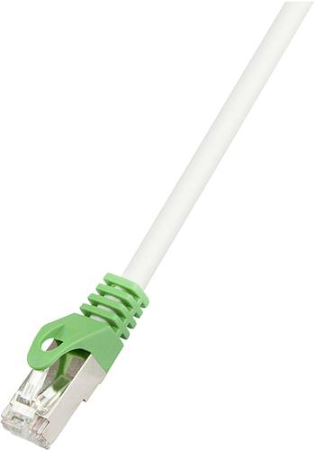 LogiLink RJ45 (gekreuzt) Netzwerk Anschlusskabel CAT 6 S/FTP 10.00m Grau Flammwidrig, Geflechtschirm von Logilink
