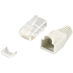 LogiLink RJ45 Stecker, Kat.6, ungeschirmt, grau Modularstecker RJ45, vergoldete Kontakte, Stecker nicht - 1 Stück (MP0023) von Logilink