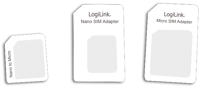 LogiLink SIM-Karten-Adapter-Set, Nano / Micro / Standard SIM von Logilink