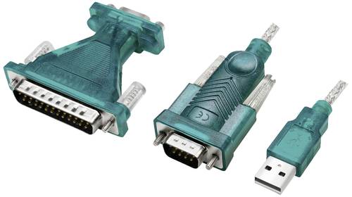 LogiLink Seriell Adapter [1x USB 2.0 Stecker A - 1x D-SUB-Stecker 9pol., D-SUB-Stecker 25pol.] 1.3m von Logilink