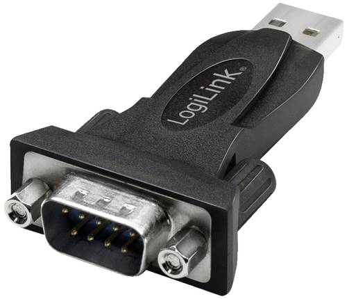 LogiLink Seriell Adapter [1x USB 2.0 Stecker A - 1x RS232-Stecker] Schwarz von Logilink