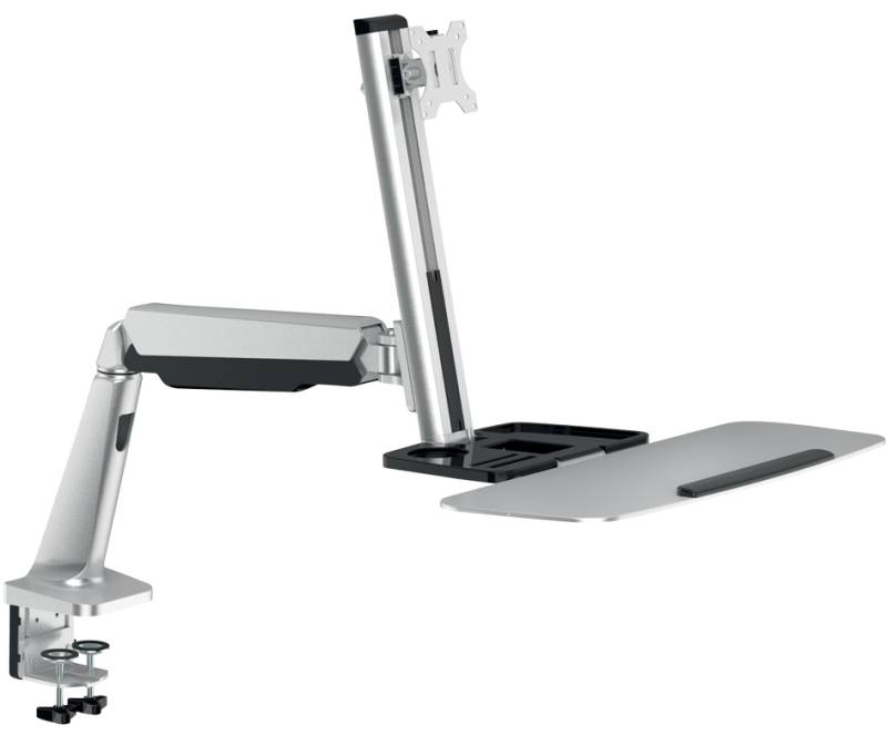 LogiLink Sitz-Steh Arbeitsplatz, für 1 Monitor, silber von Logilink