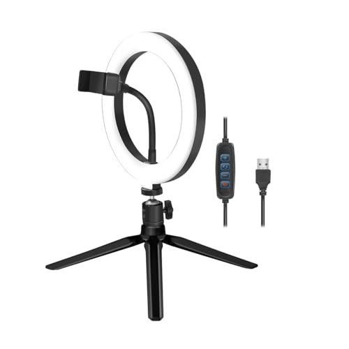LogiLink Smartphone-Ringlicht (Ø 20 cm) mit Stativ und Controller, für 4–7” Smartphones von Logilink