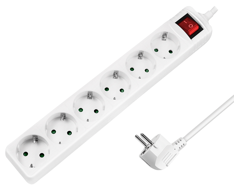LogiLink Steckdosenleiste, 6-fach, mit Schalter, weiß LogiLink Steckdosenleiste, 6-fach, mit Schalter, weiß von Logilink