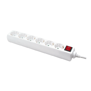 Logilink Steckdosenleiste 6-fach, 1,4m, m. Schalter schwarz Logilink Steckdosenleiste 6-fach, 1,4m, m. Schalter schwarz von Logilink
