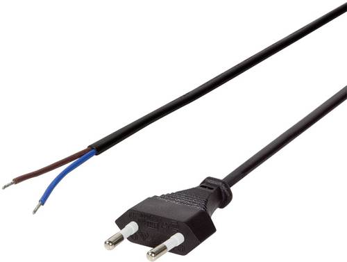 LogiLink Strom Anschlusskabel [1x Euro-Stecker - 1x offene Kabelenden] 1.50m Schwarz von Logilink