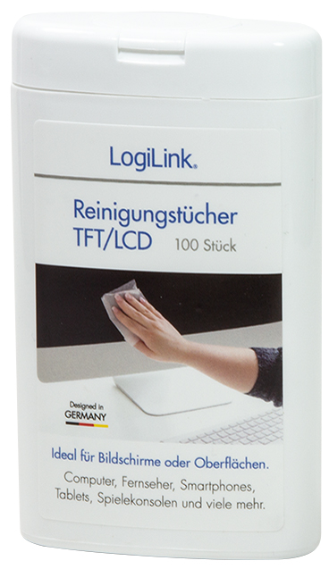 LogiLink TFT/LCD/LED Reinigungstücher, 100er Spenderdose von Logilink
