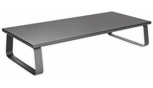 LogiLink TV- Monitorerhöhung aus Stahl & stabiler Spanplatte & EVA Polster (Dicke: 1,2cm), max. Belastung 20kg, Länge = 60cm, Schwarz von Logilink