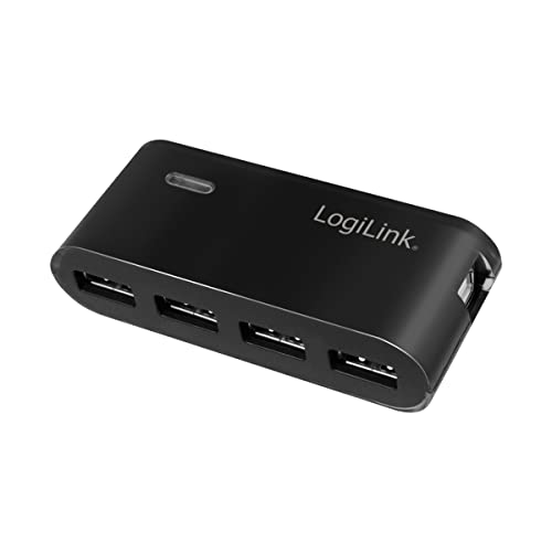 LogiLink UA0085 4-Port Hub USB 2 mit Netzteil,schwarz von Logilink