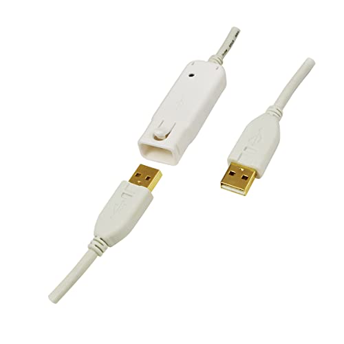 LogiLink UA0092 aktiv Repeater Kabel (12 m, USB 2.0), weiß von Logilink