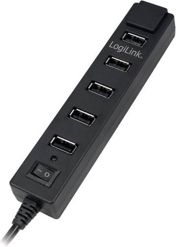 LogiLink UA0124 7 Port USB 2.0-Hub Schwarz von Logilink