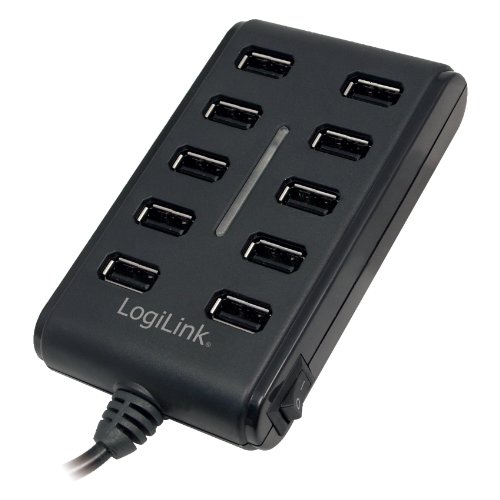 LogiLink UA0125 - USB 2.0 Hub, 10-Port mit EIN/AUS Schalter von Logilink