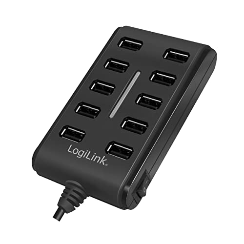 LogiLink UA0125 - USB 2.0 Hub, 10-Port mit EIN/AUS Schalter von Logilink