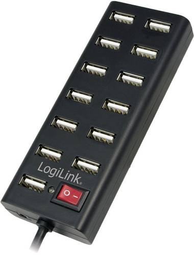 LogiLink UA0126 13 Port USB 2.0-Hub Schwarz von Logilink