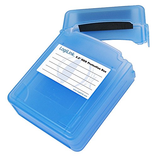 LogiLink UA0132 Festplatte Schutzhülle für 2x 6,4 cm (2,5 Zoll) HDD, blau von Logilink