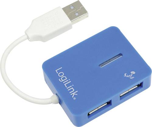 LogiLink UA0136 4 Port USB 2.0-Hub Blau von Logilink