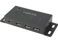 LogiLink UA0141 USB 2.0 HUB 4-Port, incl. Power Display, Full Metal Housing von Logilink