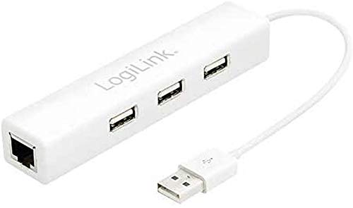 LogiLink UA0174 USB 2.0 zu Fast Ethernet Adapter mit integrierten 3-Port USB Hub von Logilink