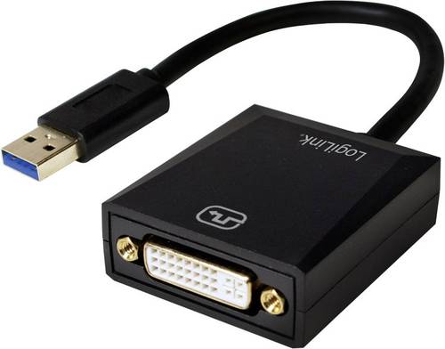 LogiLink UA0232 USB / DVI Adapter [1x USB 3.2 Gen 1 Stecker A (USB 3.0) - 1x DVI-Buchse 24+5pol.] Sc von Logilink