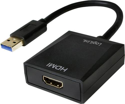 LogiLink UA0233 USB / HDMI Adapter [1x USB 3.2 Gen 1 Stecker A (USB 3.0) - 1x HDMI-Buchse] Schwarz 1 von Logilink