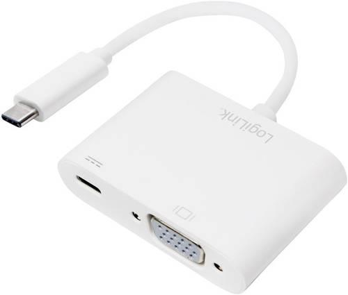 LogiLink UA0259 USB / VGA Adapter [1x USB-C® Stecker - 1x USB-C® Buchse, VGA-Buchse] Weiß 14.00cm von Logilink