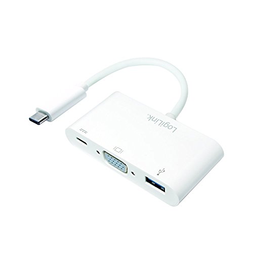 LogiLink UA0260 USB-C auf VGA Multiport Adapter weiß von Logilink