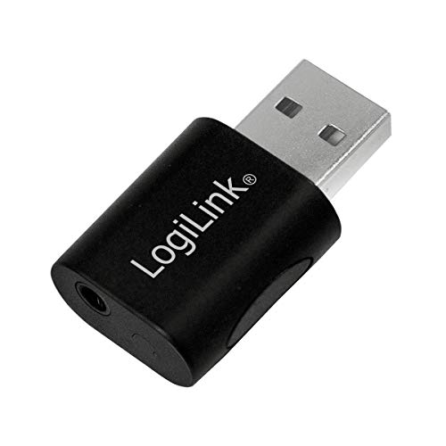 LogiLink UA0299 USB Audio Adapter/ Soundkarte mit Virtuellem Surround Sound und TRRS Anschluss Schwarz von Logilink