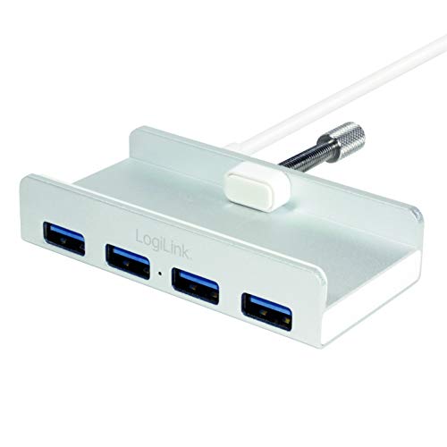 LogiLink UA0300 USB 3.0 Hub 4-Port im iMac Design bis 5 Gbit/s Silber von Logilink