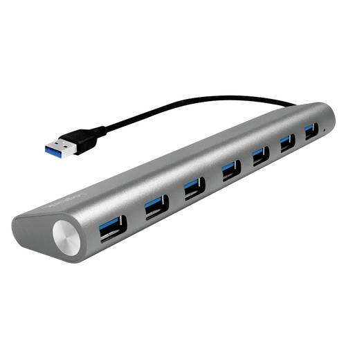 LogiLink UA0308 7 Port USB 3.2 Gen 1-Hub (USB 3.0) Grau von Logilink