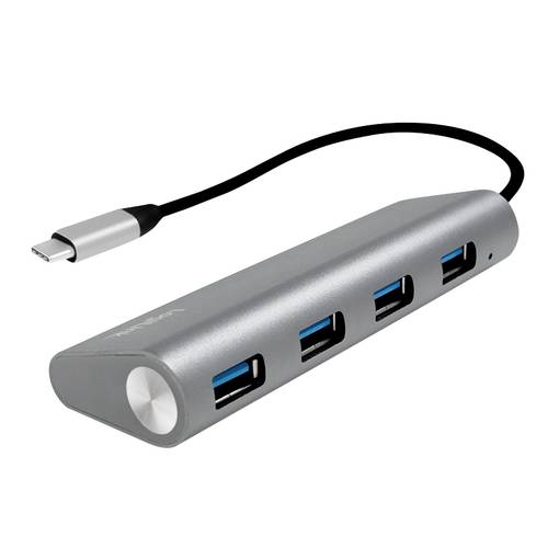 LogiLink UA0309 4 Port USB-C® (USB 3.2 Gen 2) Multiport Hub Grau von Logilink