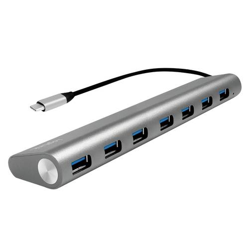 LogiLink UA0310 7 Port USB-C® (USB 3.2 Gen 2) Multiport Hub Grau von Logilink