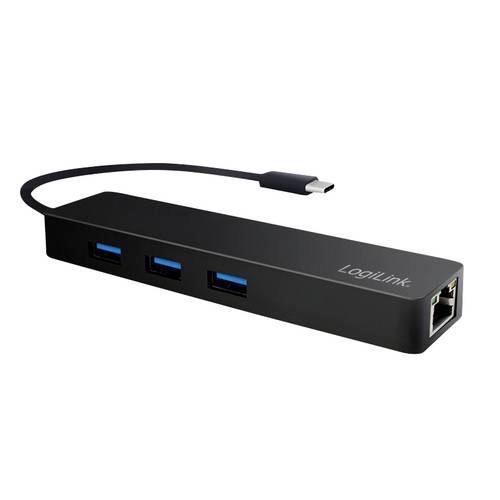 LogiLink UA0313 USB-C® (USB 3.2 Gen 2) Multiport Hub Schwarz von Logilink