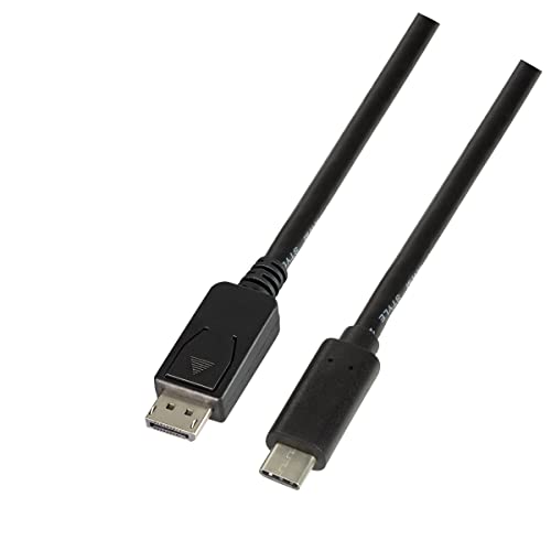 LogiLink UA0335 USB-C auf DisplayPort Anschlusskabel, 1,8 m Schwarz von Logilink