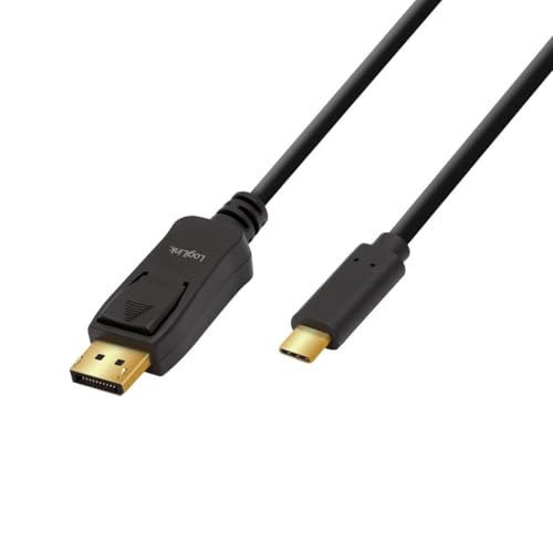 LogiLink UA0335 USB-C auf DisplayPort Anschlusskabel, 1,8 m Schwarz von Logilink