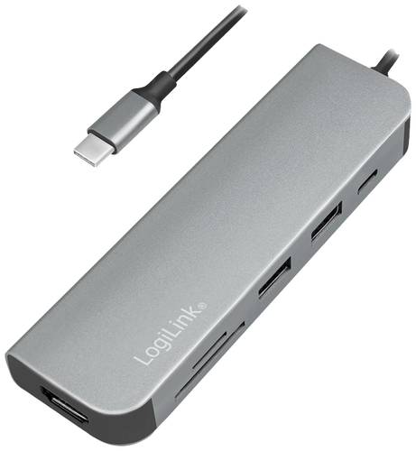 LogiLink UA0343 USB-C® (USB 3.2 Gen 2) Multiport Hub Aluminium von Logilink