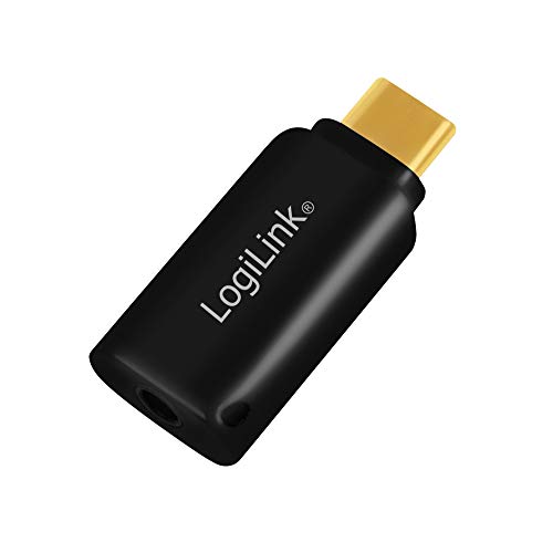 LogiLink UA0356 - USB (Typ-C) Soundkarte (3,5 mm TRRS Stecker) mit Integrierter Digital-Analog-Wandler (DAC) für Hi-Fi Quality Sound von Logilink