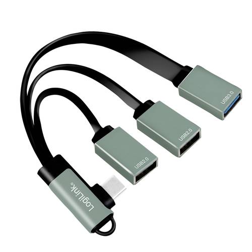 LogiLink UA0361 3 Port USB-C® (USB 3.2 Gen 2) Multiport Hub Silber von Logilink