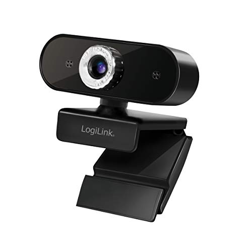 LogiLink UA0368 - HD USB-Webcam mit Mikrofon für gestochen scharfe Videogespräche mt Familie/Freunde/Beruf (Skype, Team, Google Meet, Facebook, …) von Logilink
