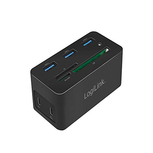 LogiLink UA0370 - USB-C Multiport Mini Dock 10-in-1-Anschluss, mit PW (Power Delivery), schwarz von Logilink