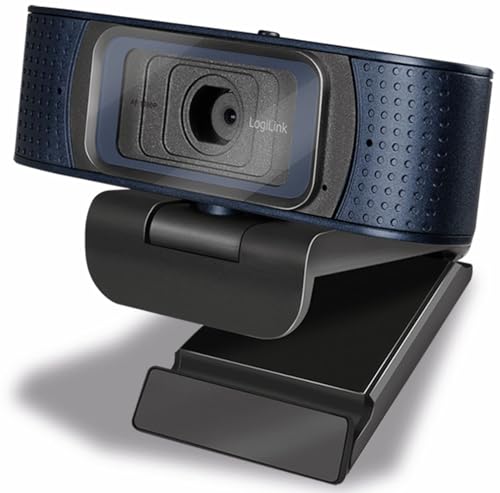 LogiLink UA0379 - Konferenz HD-USB-Webcam Professional, 80° Weitwinkelobjektiv, Dual-Mikrofon mit Rauschunterdrückung, Autofokus, Sichtschutzabdeckung, für Videokonferenzen & Live-Streaming, schwarz von Logilink