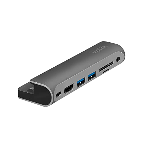 LogiLink UA0385 - USB 3.2 Gen 1 Dockingstation für iPad Air, iPad Mini und iPad Pro, 7-Port, USB-C PD, Silber/schwarz LogiLink UA0385 - USB 3.2 Gen 1 Dockingstation für iPad Air, iPad Mini und iPad Pro, 7-Port, USB-C PD, Silber/schwarz von Logilink