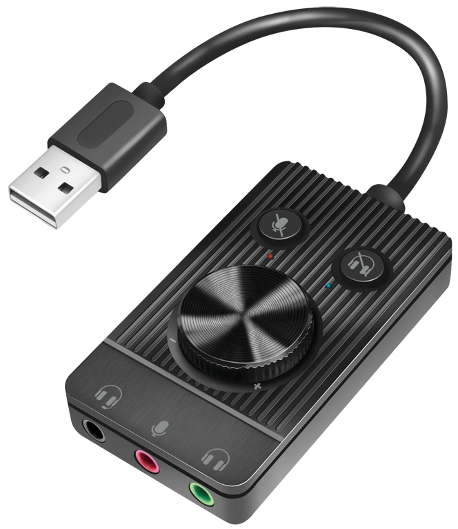 LogiLink USB 2.0 Audio-Adapter mit Lautstärkeregler, schwarz LogiLink USB 2.0 Audio-Adapter mit Lautstärkeregler, schwarz von Logilink