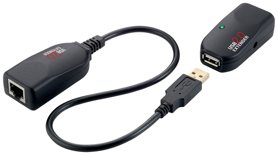 LogiLink USB 2.0 Extender-Set, Twisted Pair, schwarz von Logilink